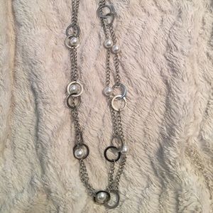 Pearl and silver necklace